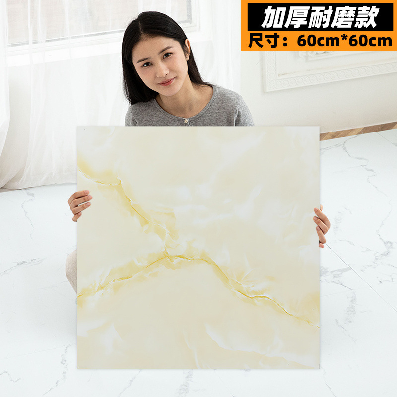 床ステッカー自己粘着床模造タイル光沢のある PVC プラスチック床ステッカーセメント床家庭用床革卸売|undefined