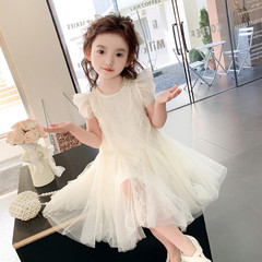 Little Girl Summer Dress 2024 New Children's Sequin Gown Baby Girl Summer Birthday Dress Princess Skirt