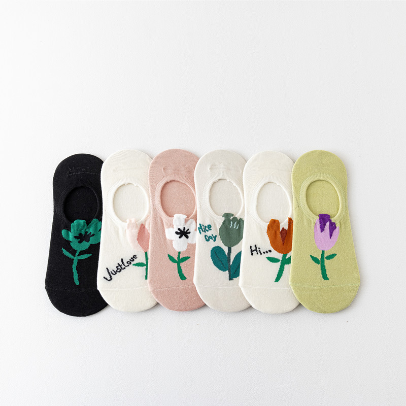 New Style Invisible Socks for Women, Quirky and Unique Women's Summer Invisible Boat Socks, Cotton Socks Wholesale