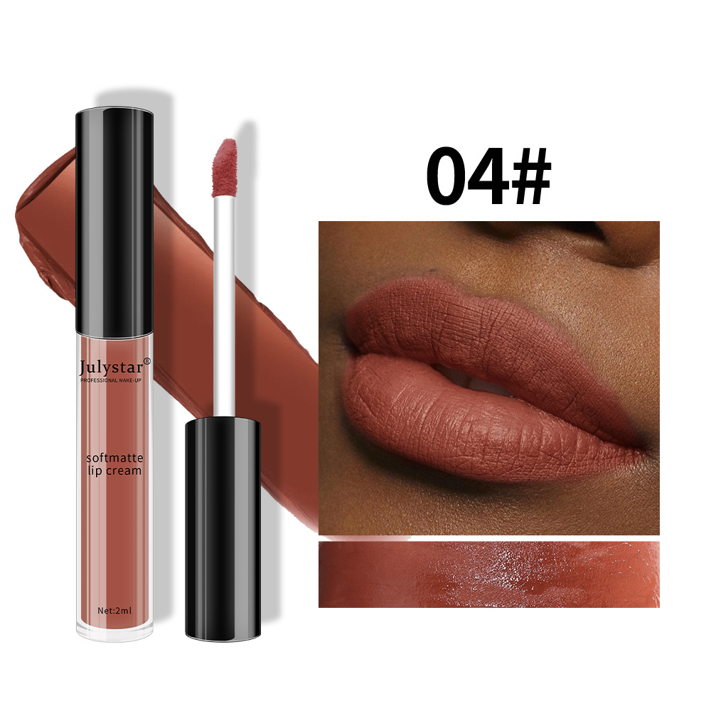 Cross-border matte and multi-color lip gloss is easy to apply, long-lasting, does not fade, and does not stick to the rim of the cup. Wholesale set box undefined