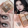 Dikalu Dikalu sunset, sunset Nine -colored palace shadow plate holding makeup beads light flamboy eyeshadow net red cross -border