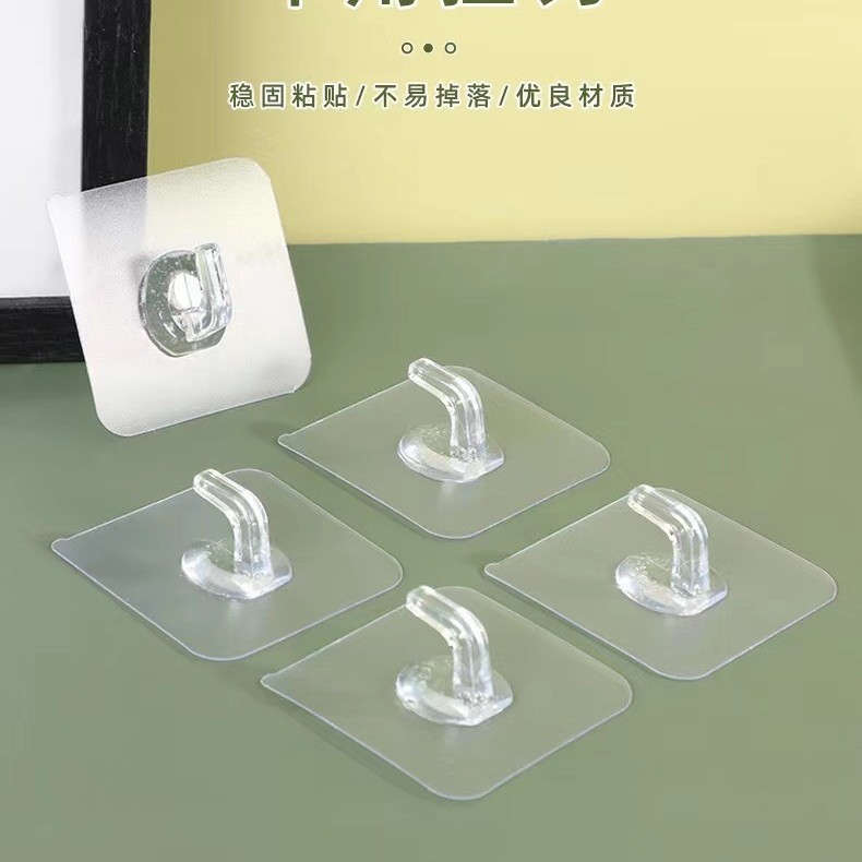 Cross-Border Supply of Traceless Transparent Hooks, Strong Adhesive Hooks, No Punching Holes on the Wall, Kitchen and Bathroom Amazon Hooks Wholesale