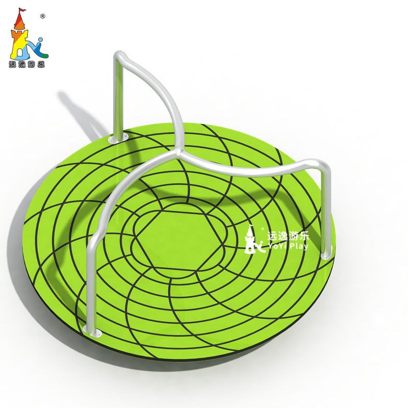 Outdoor Amusement Equipment Community Playground Kindergarten Kidsren's Swivel Chair Pe Board Rotating Disc Manufacturer