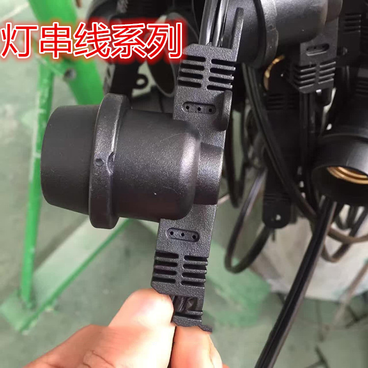 供应灯串电源线欧规插头电源线E27灯串线e27灯座插头电源线防水线