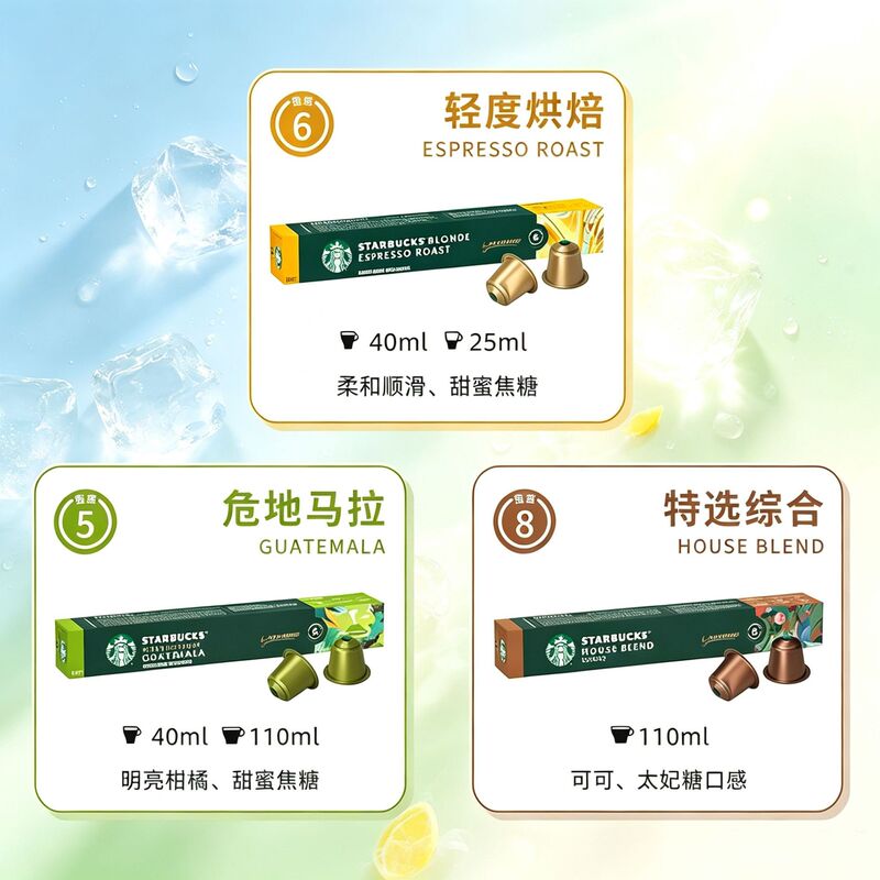 Capsule Coffee - Star Series (Suitable for Capsule Coffee Machines) Light Luxury Swiss Import - Three-Pack Capsule Coffee - Star Series (Suitable for Capsule Coffee Machines) Light Luxury Swiss Import - Three-Pack