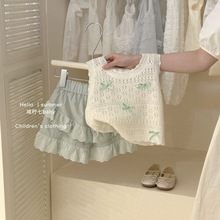 韩系童装2024女童夏装套装女宝宝无袖针织背心裙裤洋气两件套潮