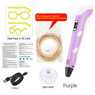 3D Printing Pen Kidsren's Toys 3D Painting Pen Kidsren's Day Gift 3D Pen Three-Dimensional Printing Pen 5V Metal Motor
