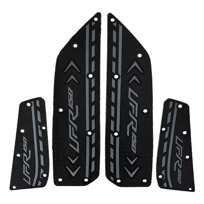 Motorcycle Footrest Pads, Wear-Resistant – Motorcycle pedals - gray-mark-on-black-background
