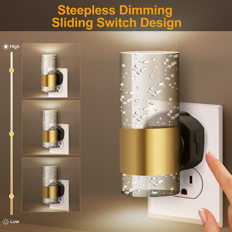 New Adjustable Light Automatic Sensor Night Light Warm Light Wall Plug-In Bubble Lamp for Bedroom and Living Room, Dimmable Household Led, in Stock New Adjustable Light Automatic Sensor Night Light Warm Light Wall Plug-In Bubble Lamp for Bedroom and Living Room, Dimmable Household Led, in Stock