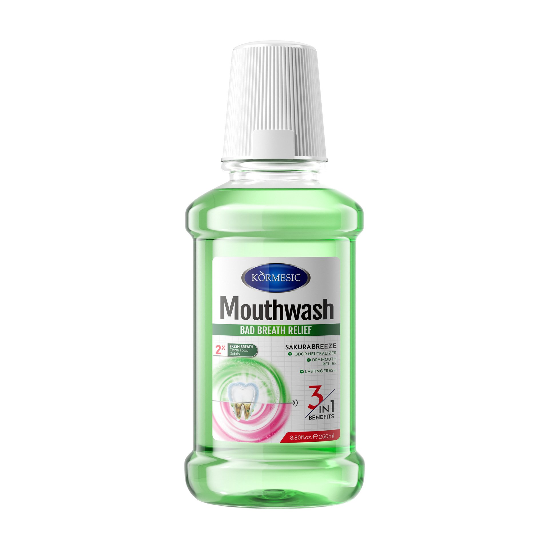 Transfronterizo KORMESIC enjuague bucal enjuague bucal aliento fresco cuidado de dientes fabricantes en stock al por mayor image 8