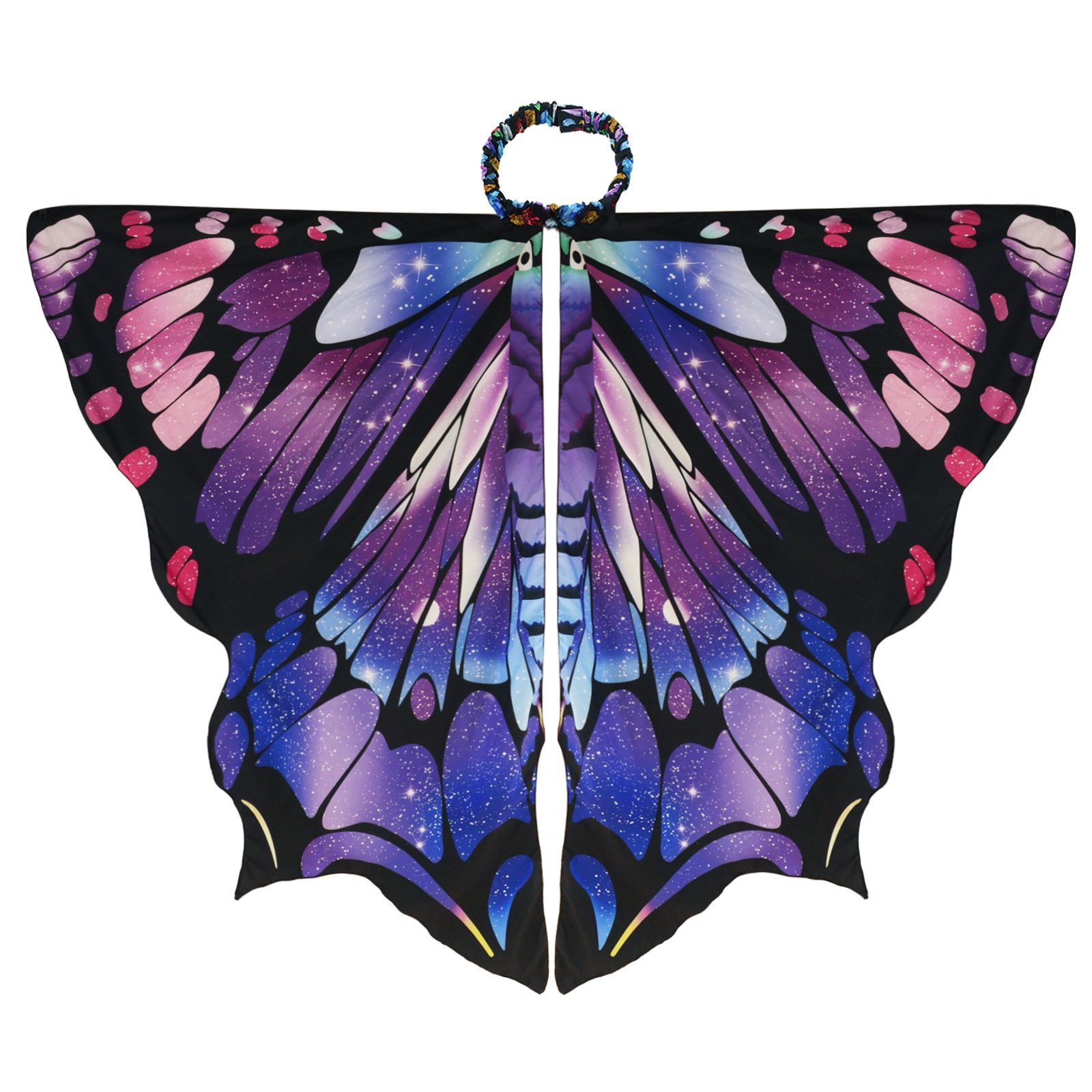 Carnaval ventas calientes de mariposa capa capa capa de baile de punto teatro impresión digital en color capa