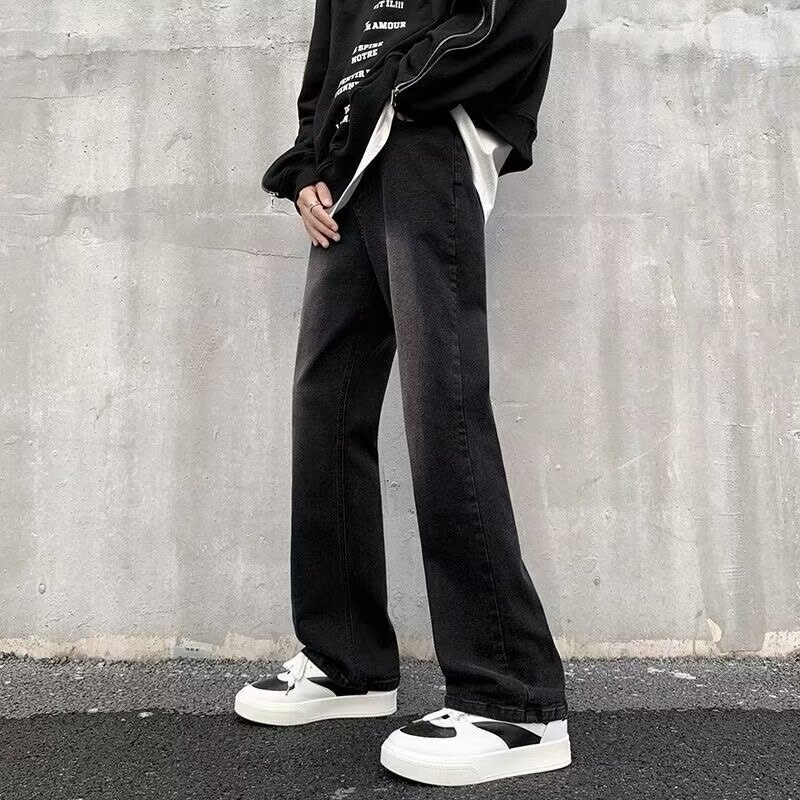 American high street style men's jeans, new autumn fashion trendy straight-leg pants, stylish flared pants for both men and women, available for immediate delivery American high street style men's jeans, new autumn fashion trendy straight-leg pants, stylish flared pants for both men and women, available for immediate delivery