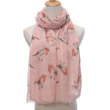 夏季防晒披肩小鸟图案旅游沙滩纱巾跨境新款外贸围巾 Bird Scarfs