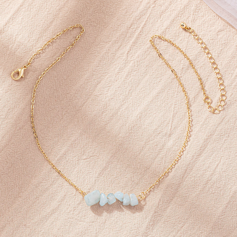 Bohemian Retro Style Irregular Natural Crystal Gravel pendant Necklace