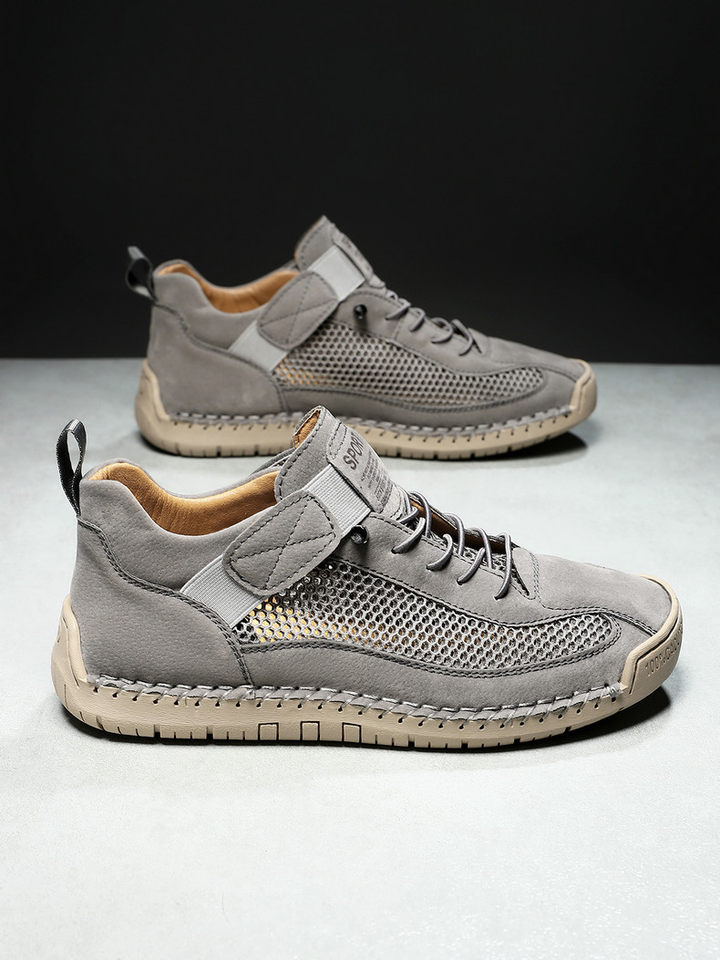 Giày thể thao lưới thoáng khí unisex form rộng phong cách năng động — 9889 màu kaki, 9889 màu trắng, 9889 màu xám, 9889 xanh da trời chi tiết 9