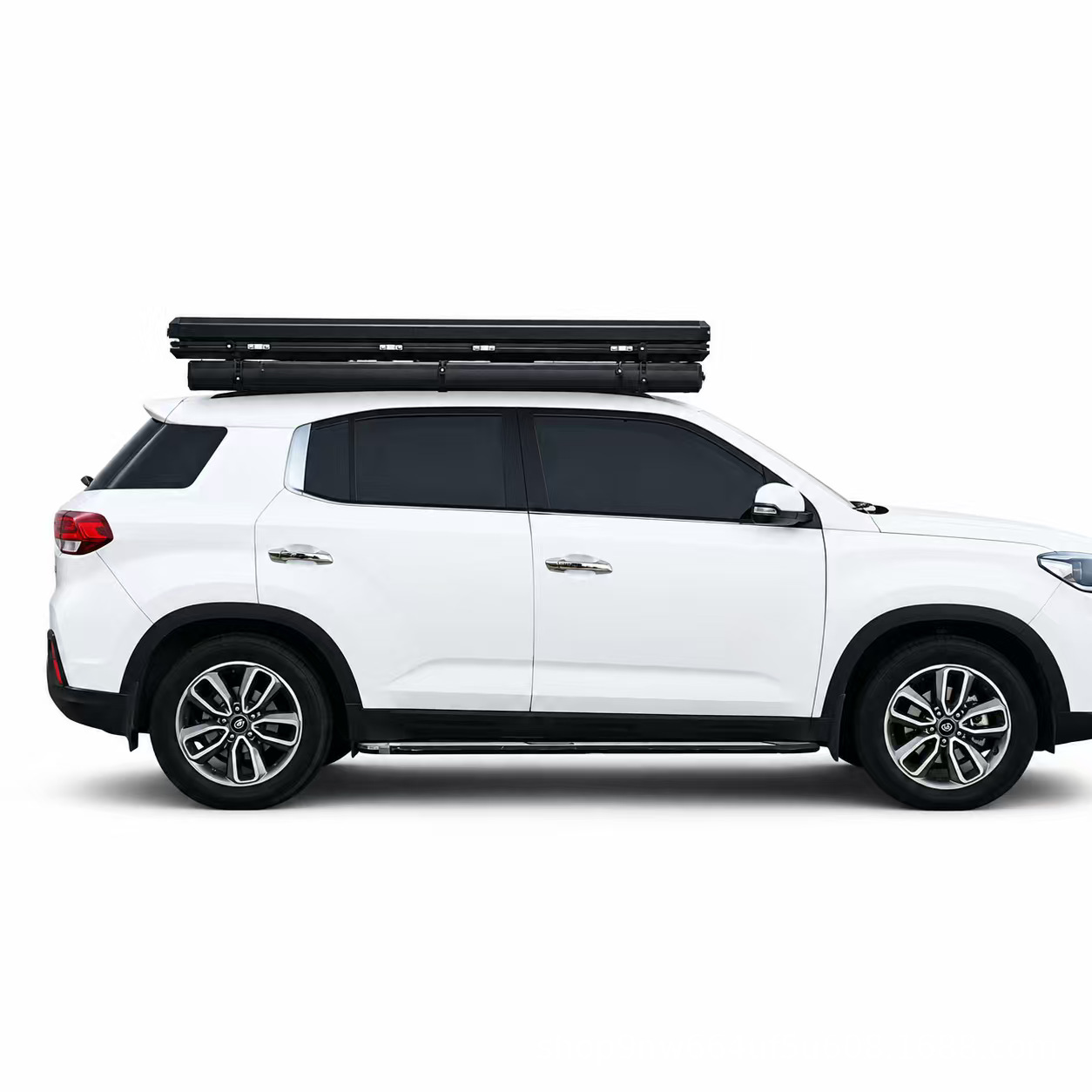 Aluminum alloy hard shell roof tent, electric automatic tent for outdoor camping, car-mounted tent for RV self-driving trips