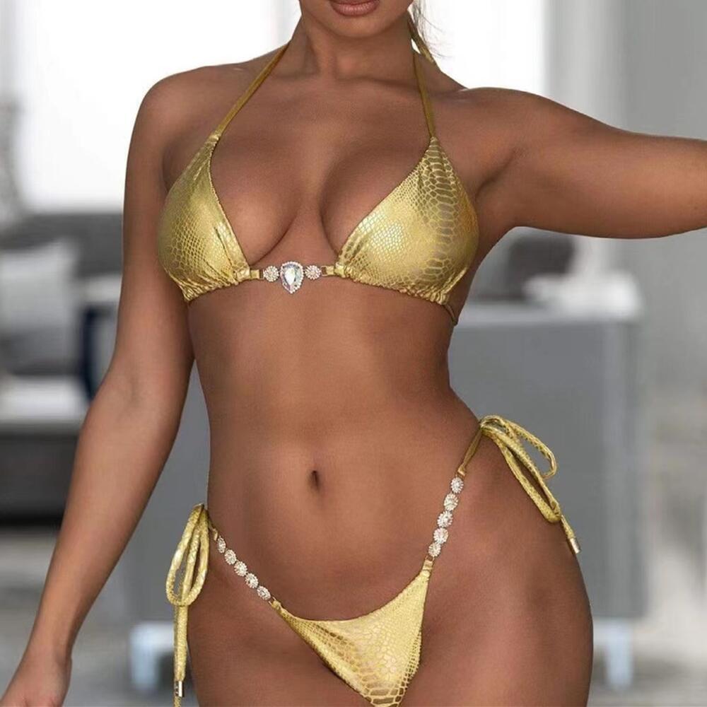 112g Weight Sexy Feel Of Sensation Low Waist Panties Waist Bralette Bra Category Polyester Fabric Type 2 Pieces Set Quantity Swimming Pool, Beach Occasion Solid Color Pattern Women's Gender Women's Solid Color 2 Pieces Set Bikinis Swimwear 无