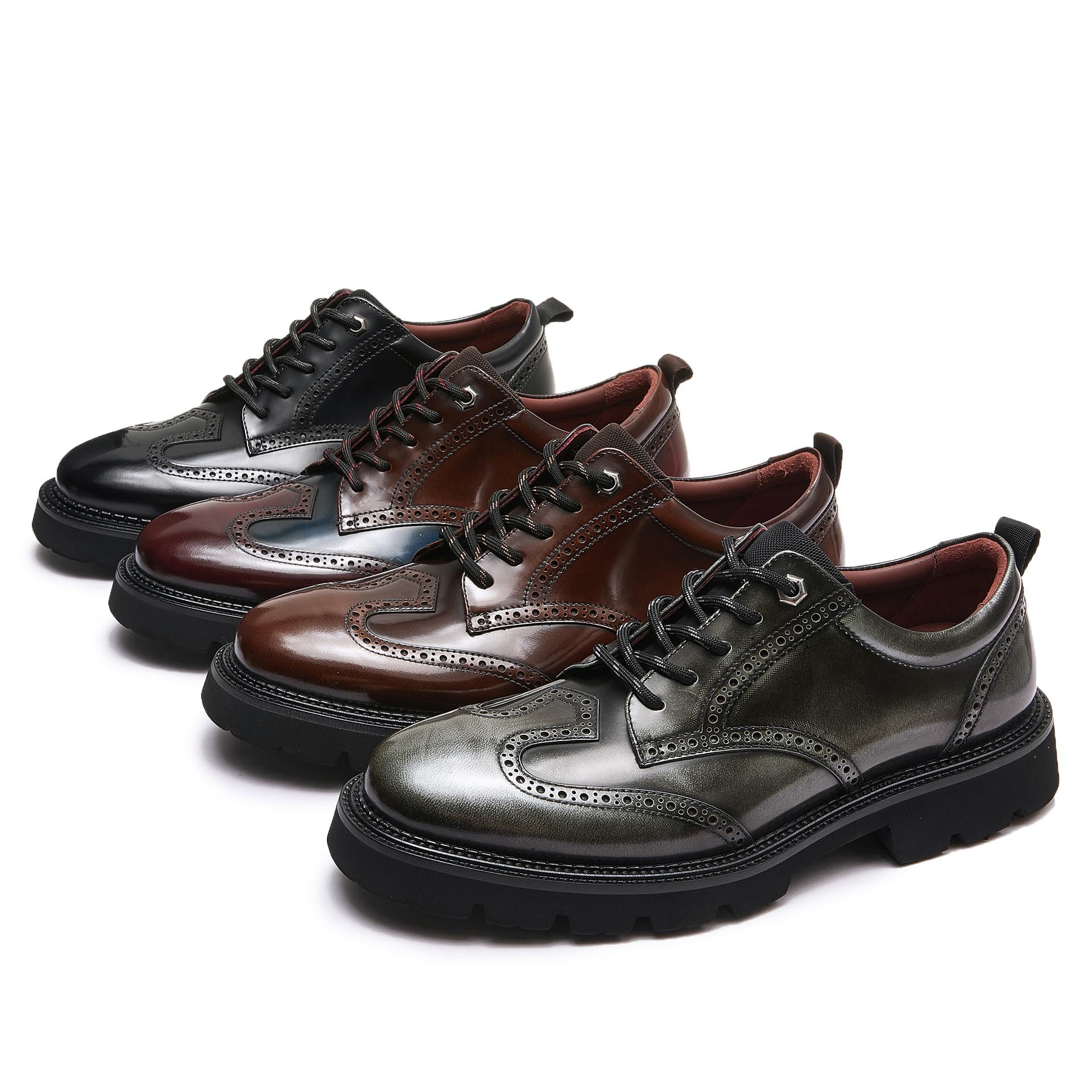 发泡底擦色开边珠商务鞋耐磨发泡底商务鞋正装鞋西装鞋休闲皮鞋