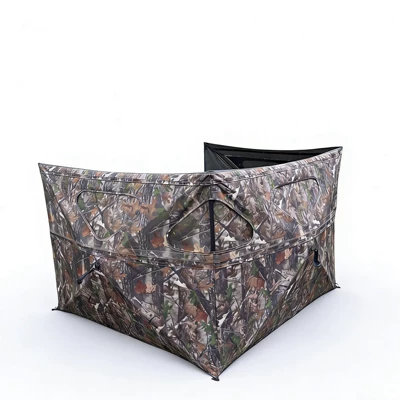 Cross-Border Outdoor Three-Sided Camouflage Fence for Hunting and Bird Watching in the Wild, Camouflage Enclosure Tent (Avtomobil dam çadırları) - camouflage-fence-147147115cm-1-2-people