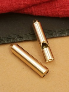♔ Brass Whistle Referee Retro Outdoor Survival Whistle Keychain Children's Life-Saving Whistle Pendant Camping Training