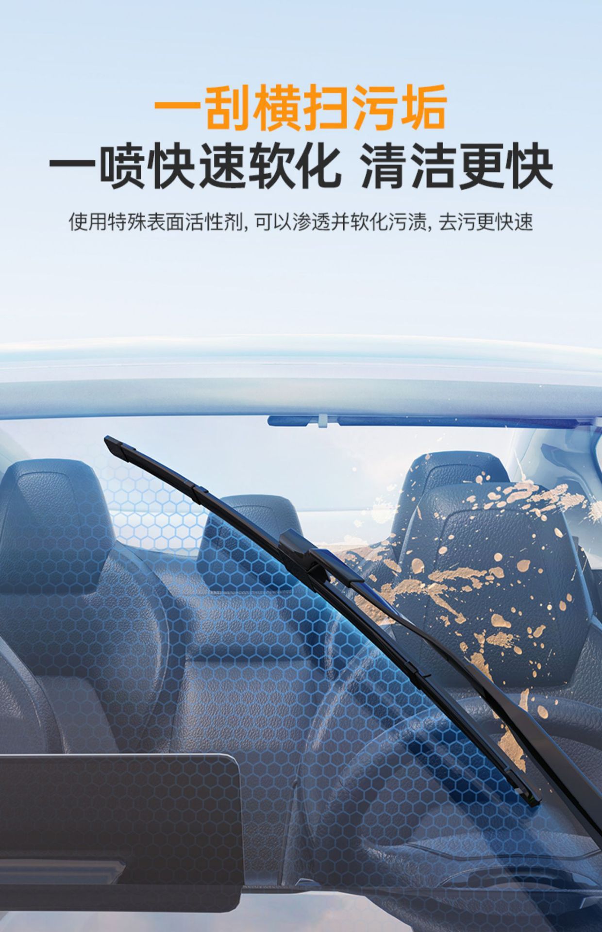 Leithis car glass water to oil film summer car strong to shellac wiper water decontamination special four-season universal