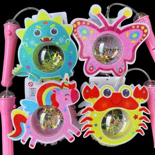 Lantern Festival flash ball lantern butterfly dinosaur crab unicorn frog Tiger portable luminous music Lantern