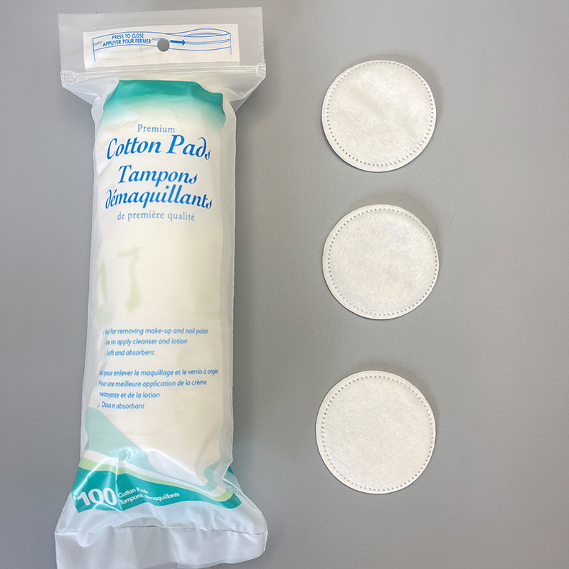Fábrica al por mayor suave absorbente húmedo comprimir maquillaje redondo algodón suave y cómodo desechable removedor de maquillaje de algodón