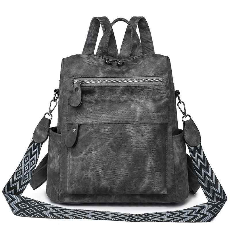 Mochila de un solo hombro de doble uso para mujer 2024 nuevas señoras retro mochila de gran capacidad mochila de viaje de viaje ligero marea