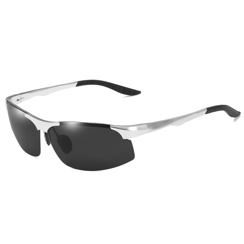 クロスボーダー新しいアルミマグネシウム変色サングラス昼夜偏光ナイトビジョンスポーツサイクリングメガネ卸売 8003