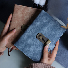 Password Lock Retro Password Book for Girls with Lock Diary Book Simple and Literary Adult Student Ancient Style for Men Thick Handwritten Journal