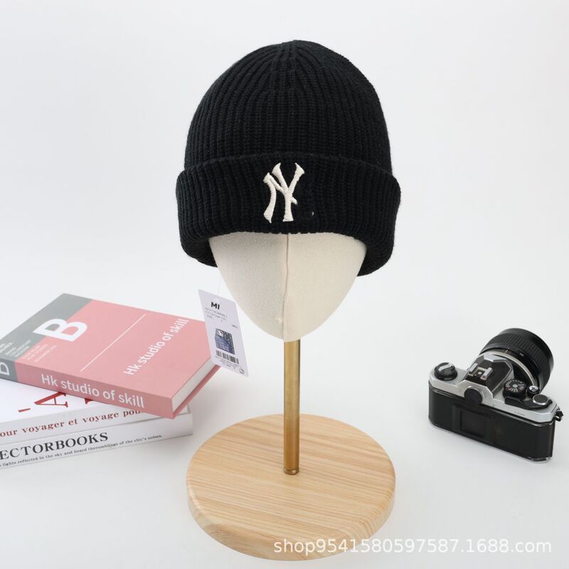 Mlb Woolen Hat New Yankees Ny Mini Logo Embroidery Casual Autumn and Winter Cold Weather Hat Bnb