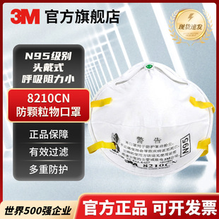 3M 8210CN��ɫ�^��ʽ���m������Ӣ�ķ��ΰ��bN95����ĥ�w�������