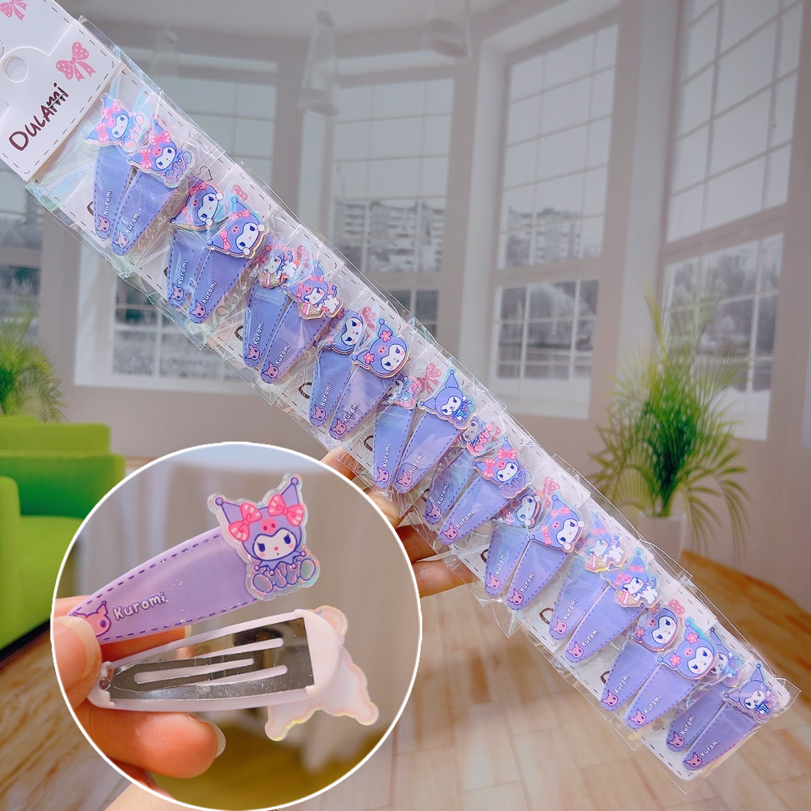 Purple cartoon children's acrylic hair accessory