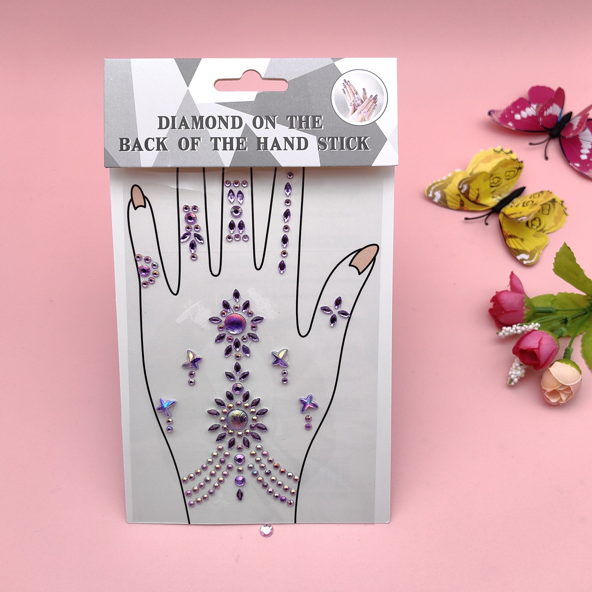 Nueva mano transfronteriza pegatinas decorativas acrílico música Festival Navidad joyería rhinestone manicura uñas pegatinas princesa