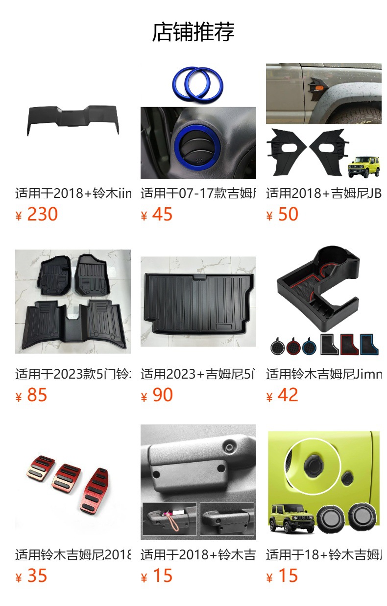 Suitable for Suzuki Jimny 2018+Jb74 Special Exterior Trim Parts Rear Bumper Anti-Scratch Rear Surround Guard