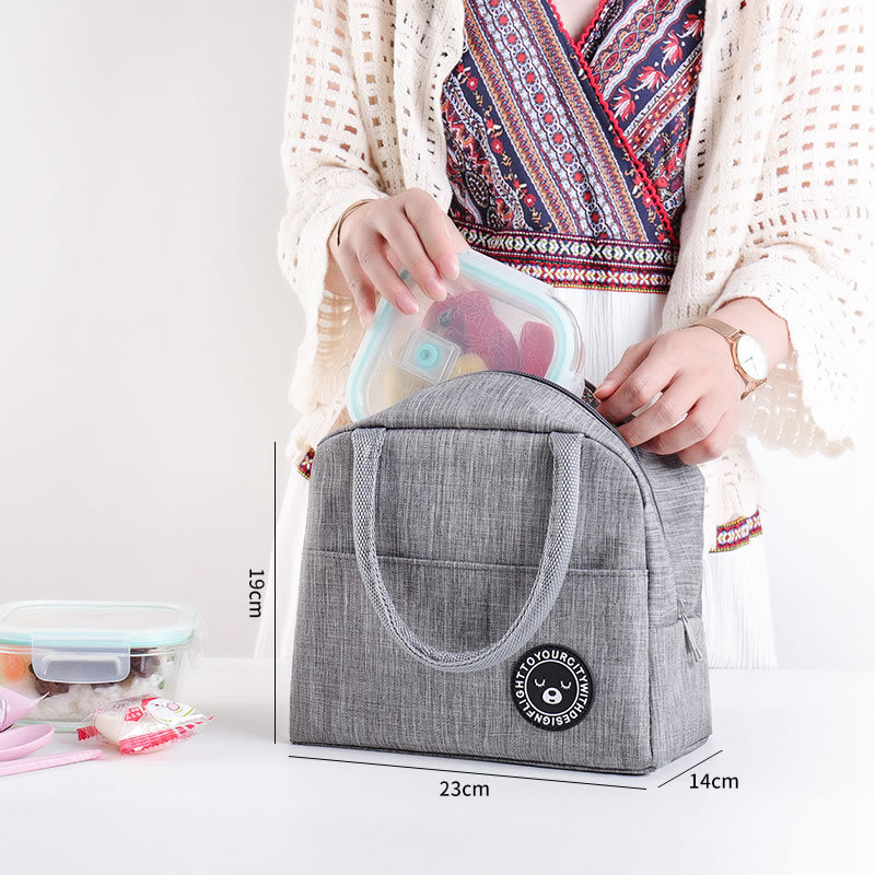 Caja de almuerzo de tela catiónica de Oxford, bolsa impermeable, bolsa de aislamiento térmico, bolsa de almuerzo para llevar al trabajo y la escuela, bolsa de hielo grande.