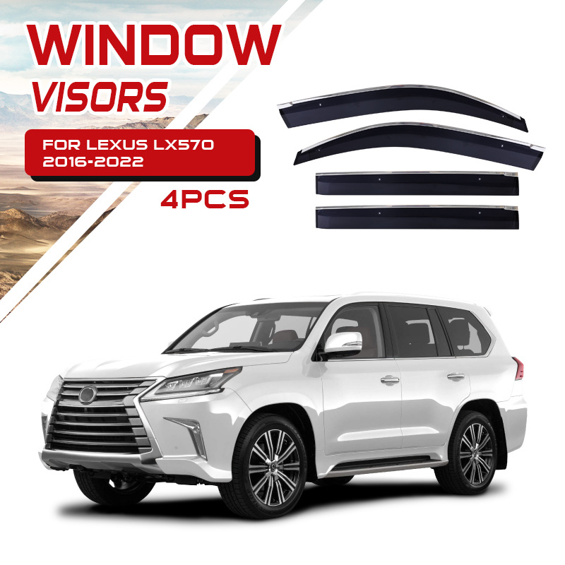 Visera para Ventana de Coche, Protector de Lluvia, Compatible con Lexus LX600 LX700 LX570 GX400 460
