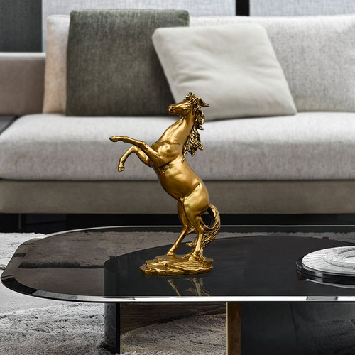 Light luxury horse ornaments Horse to success study opening gifts new home gifts all-copper living room home decoration