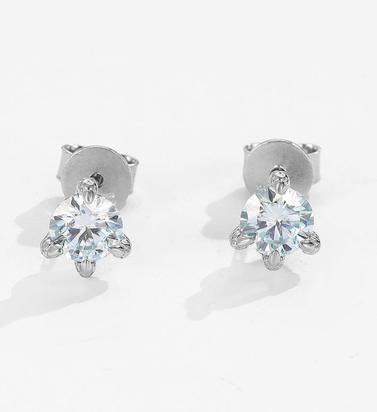 1g Weight 925 Sterling Silver Ear Needle Material Moissanite Inlay Material Ear Studs Classification 1 Pair Quantity Daily, Street Occasion 925 Sterling Silver Material Geometric Pattern All Seasons Season Unisex Gender Simple Style Style 1 Pair 925 Sterling Silver Moissanite Moissanite Earrings Geometric Ear Studs 24