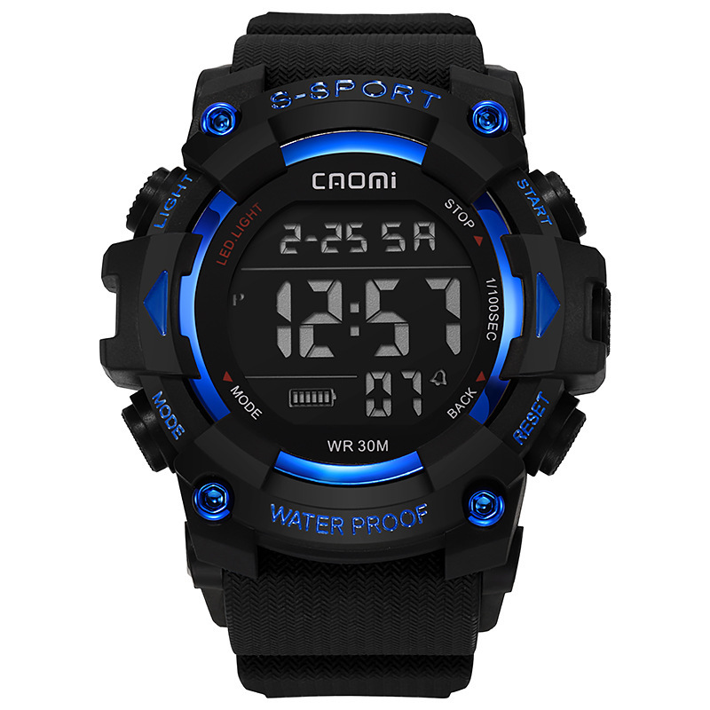 Nuevo reloj de moda al aire libre para hombres estudiantes tendencia adolescente gran dial impermeable multifuncional reloj electrónico deportivo para hombres