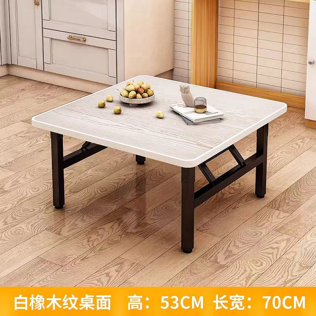 Mesa baja, mesa de comedor rectangular plegable, mesa de alquiler, mesa de dormitorio, mesa de piso pequeña, mesa simple, mesa cuadrada al aire libre image 19