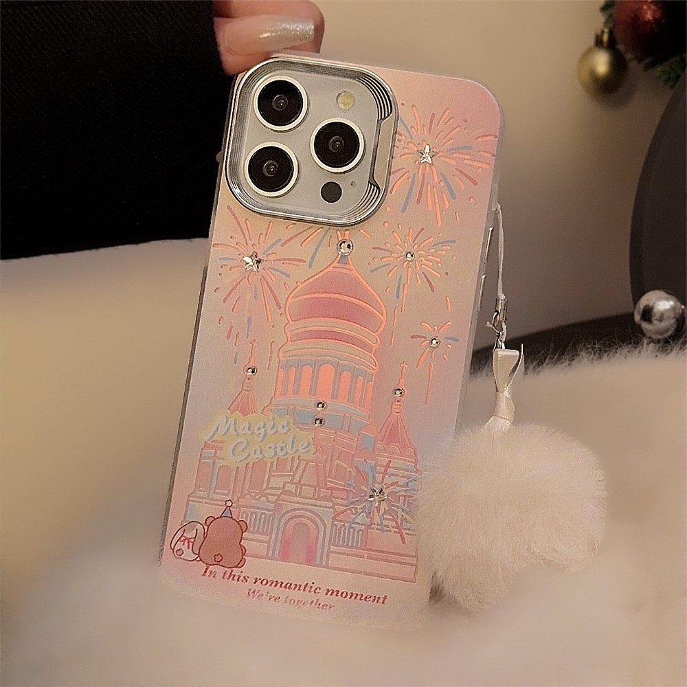 Protective Phone Case For Apple Iphone With Cartoon Fireworks Castle_voghion.com