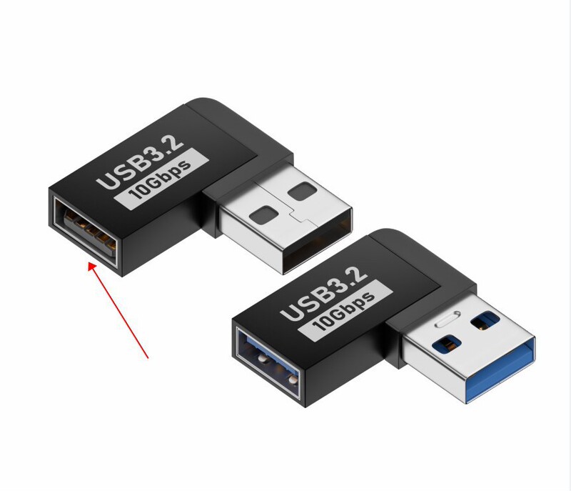 USB公対母アダプタ中曲げUSB3.0アダプタUSB3.0母対公延長上下曲げ変換ヘッド|undefined