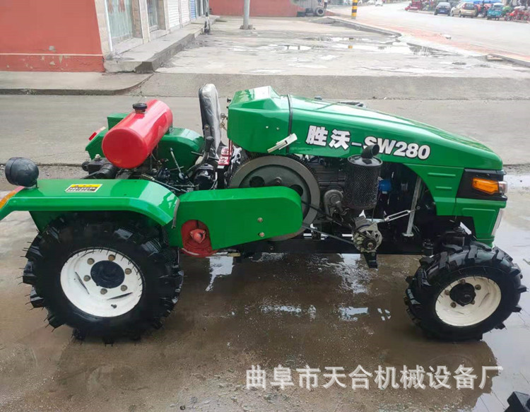 清库处理库存机胜沃SW280大棚拖拉机偏座低矮车身配套旋耕机出售