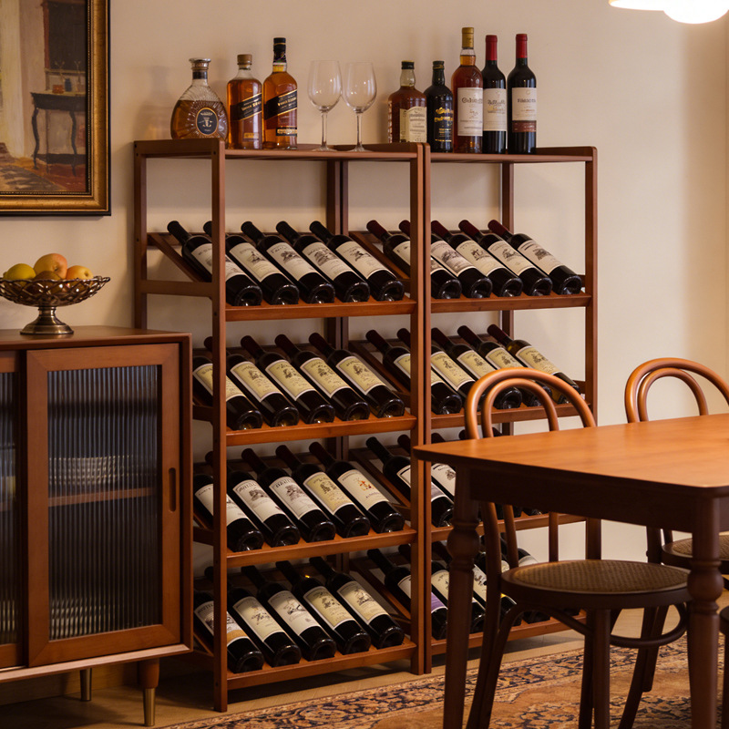 New Model Wine Cabinet Against the Wall, Living Room Floor-Standing Display Rack, Light Luxury High-End Glass Door Wine Rack, Wholesale Display Cabinet Storage Rack