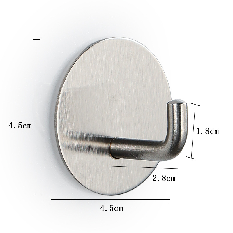 Gancho de acero inoxidable de 90 grados (cepillado) redondo