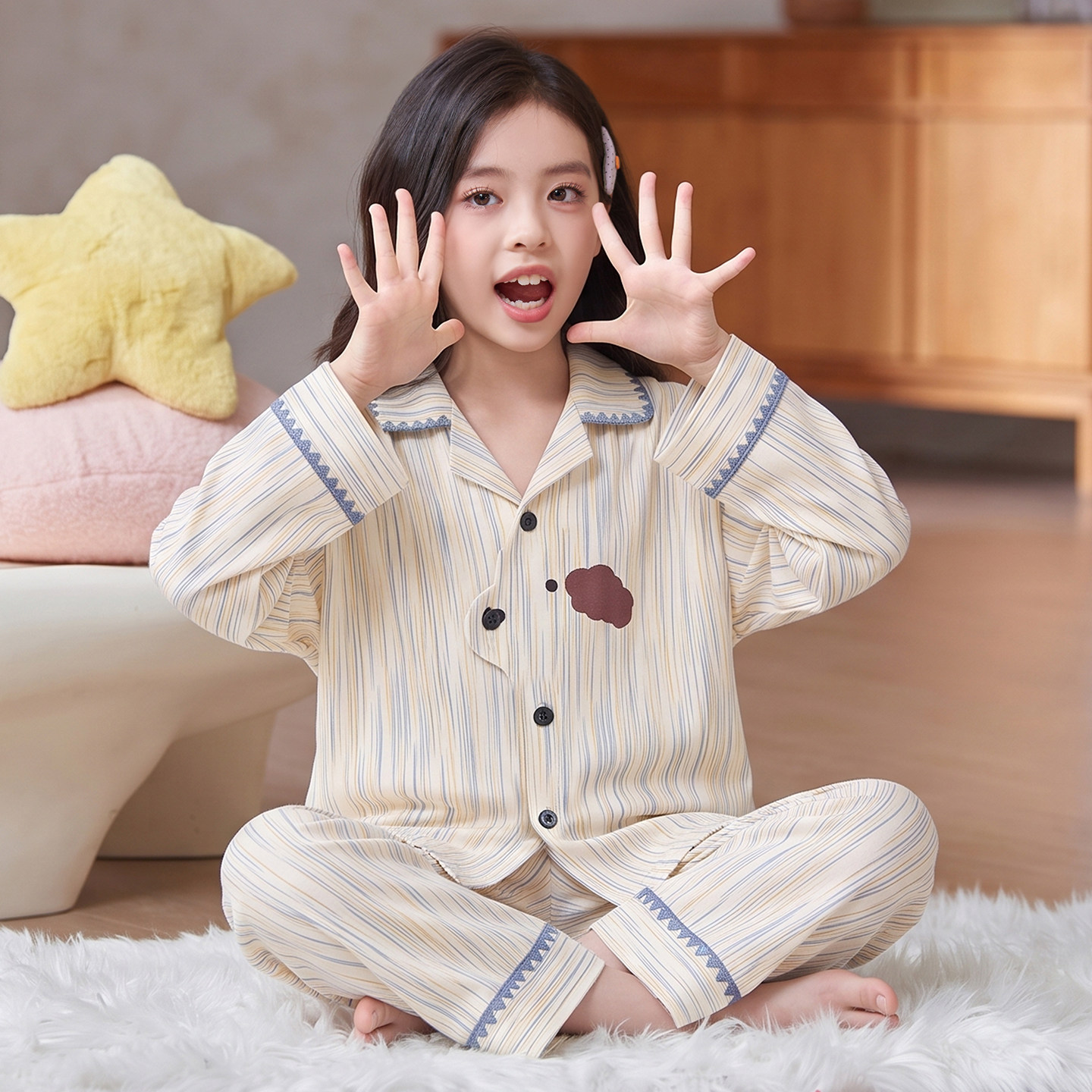 면 여아 잠옷