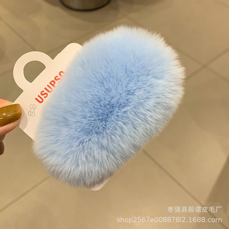 毛皮ヘアクリップ韓国インリアルレッキスウサギの毛かわいいぬいぐるみヘアクリップ毛皮 bb クリップインターネット有名人のヘアアクセサリー子供のヘアアクセサリー|undefined