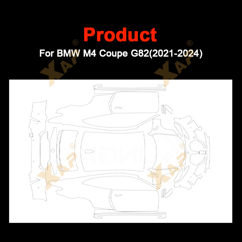 Cross-border exclusive for BMW M4 Coupe G82 21-24 TPU invisible paint protective film anti-scratch