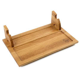 实木户外烧烤架便携烧烤餐盘烧烤板 橡木砧板野营烧烤架托盘直销